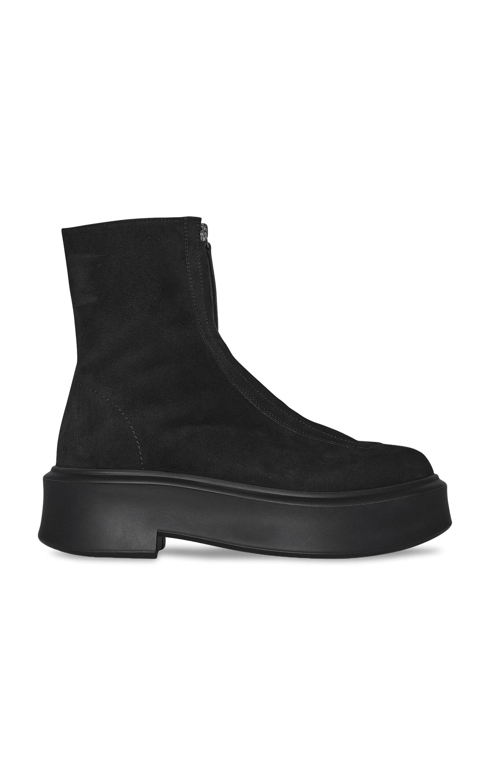 The Row Zipped Suede Boots - Moda Operandi by THE ROW