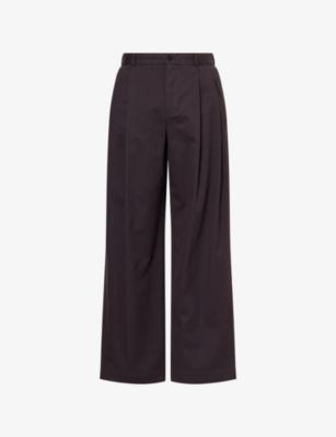 Tibor Double-Pleat Cotton-Blend Trousers by THE ROW