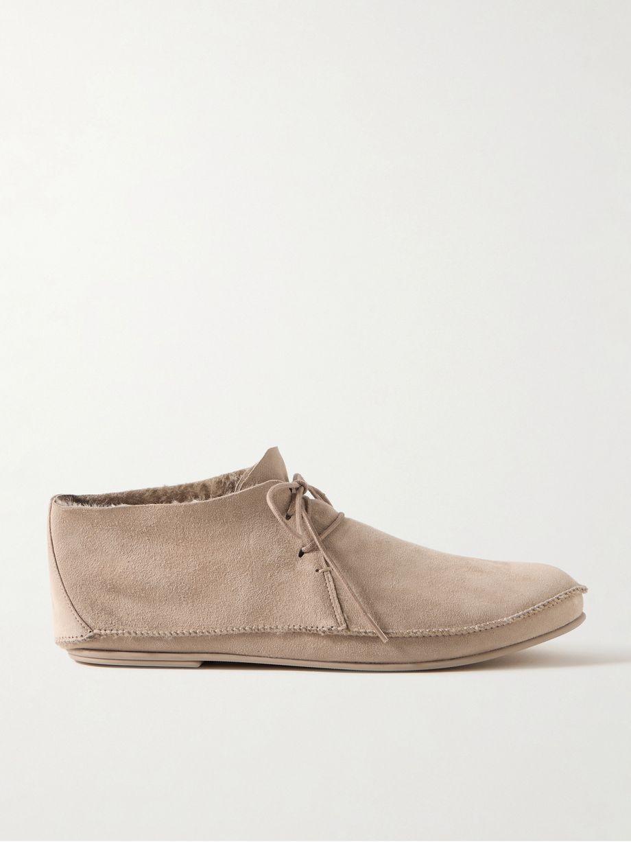 Tyler shearling-lined suede ankle boots by THE ROW