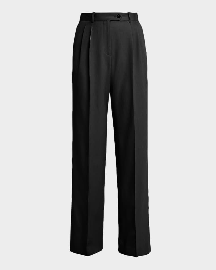 Virgil Double-Pleated Straight-Leg Pants by THE ROW