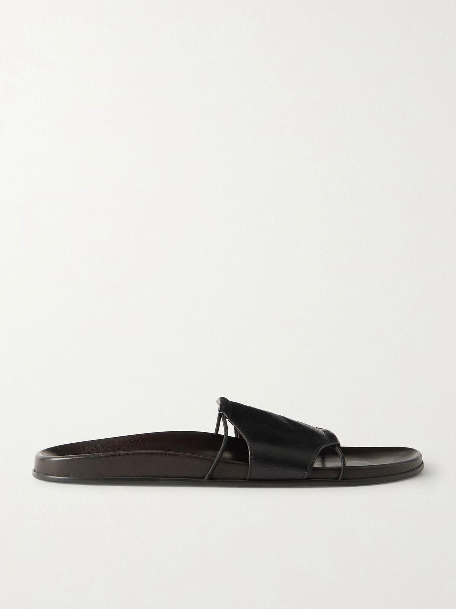 Vivienne leather slides by THE ROW