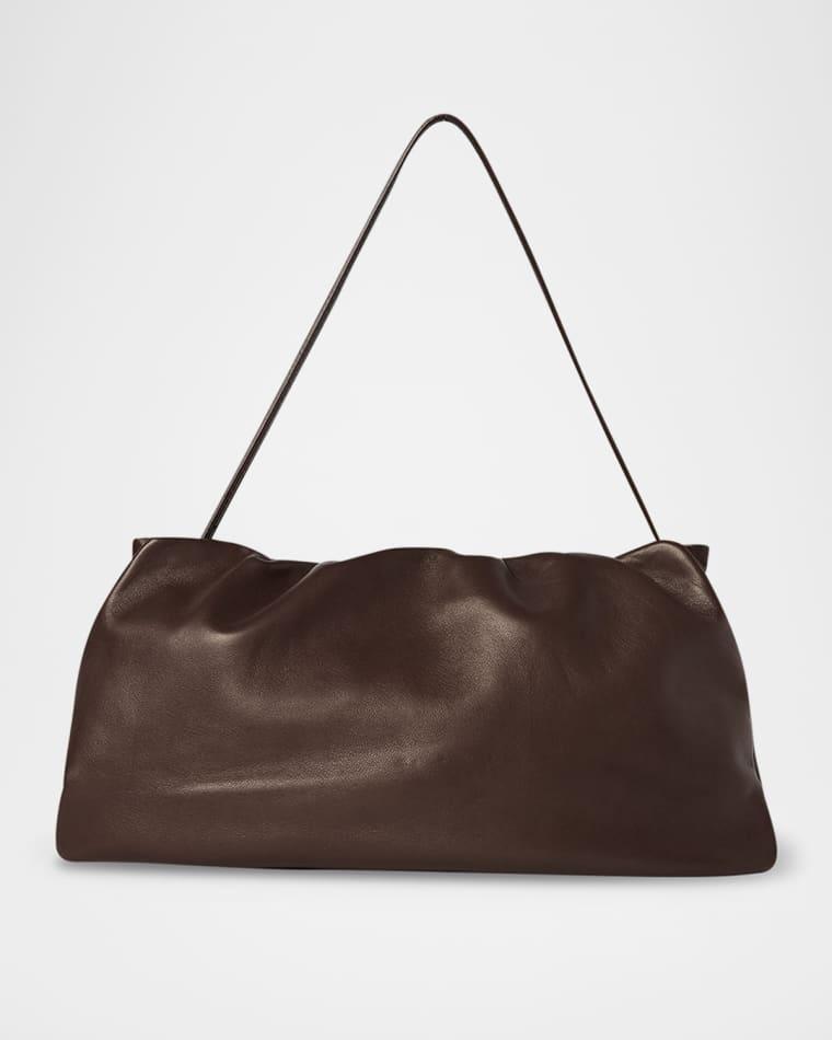 XL Bourse Shoulder Bag in Silk Leather by THE ROW