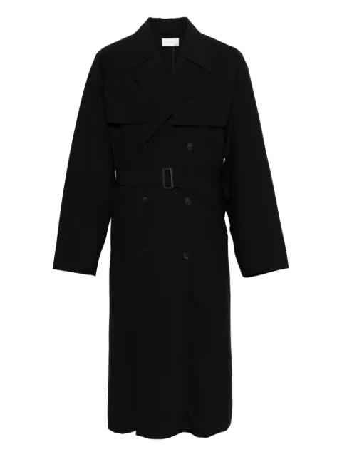 belted double-breasted coat by THE ROW