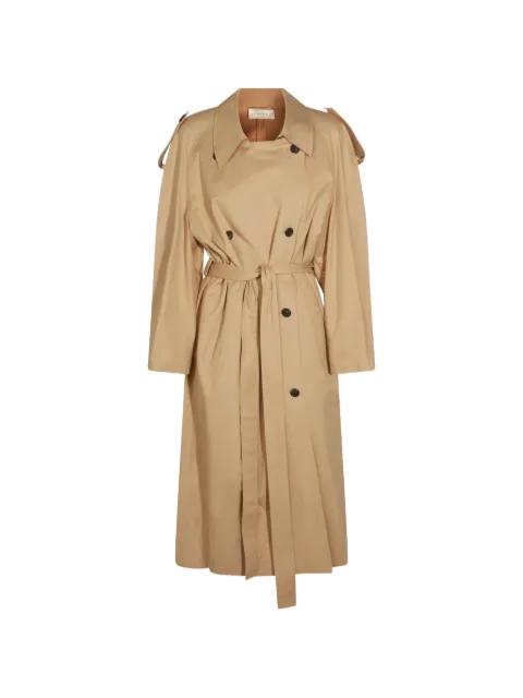 button belted coat by THE ROW