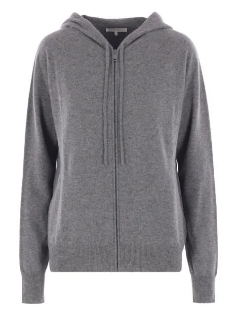 drawstring-hood zip-front cardigan by THE ROW