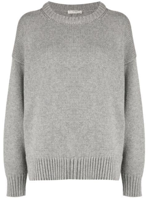 drop-shoulder crewneck jumper by THE ROW