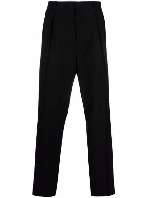 pleated straight-leg tailored trousers by THE ROW