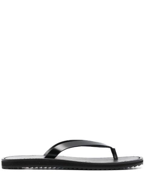 thong-strap leather flip flops by THE ROW