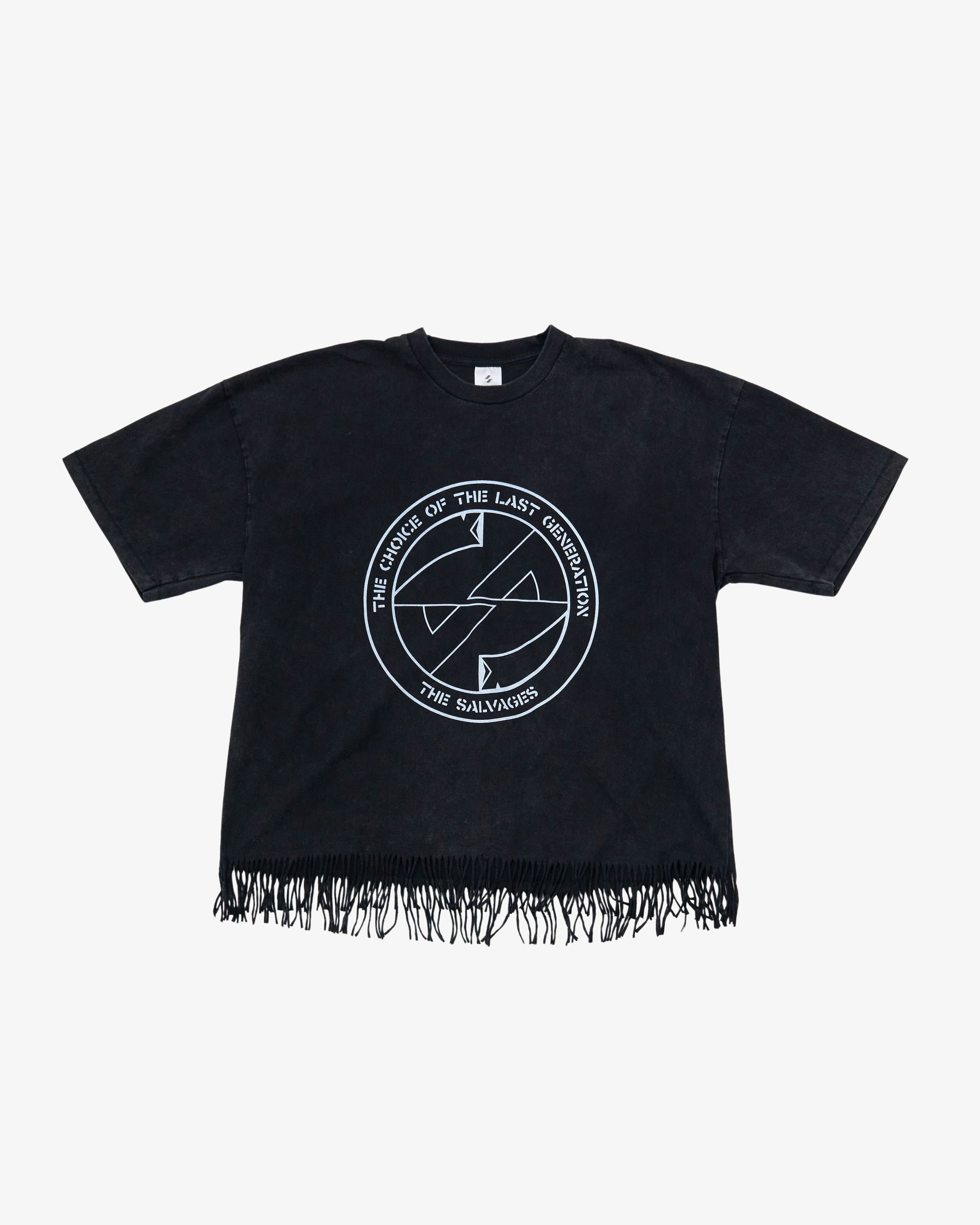 THE SALVAGES - Men's Libertine Fringe t-shirt - (Vintage Black) by THE SALVAGES