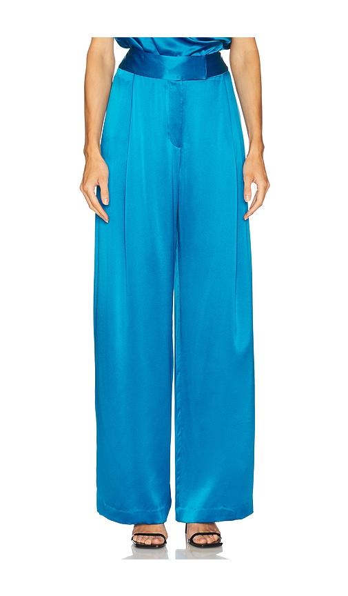 The Sei Relaxed Trouser in Blue by THE SEI