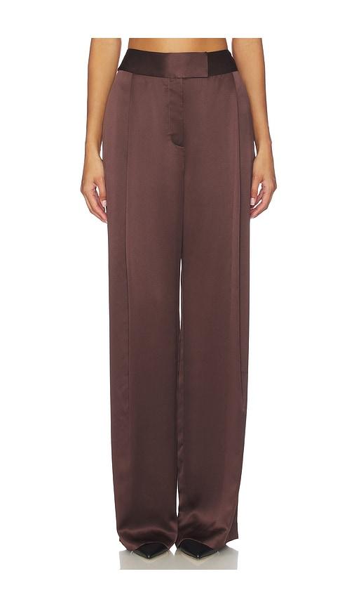 The Sei Relaxed Trouser in Chocolate by THE SEI