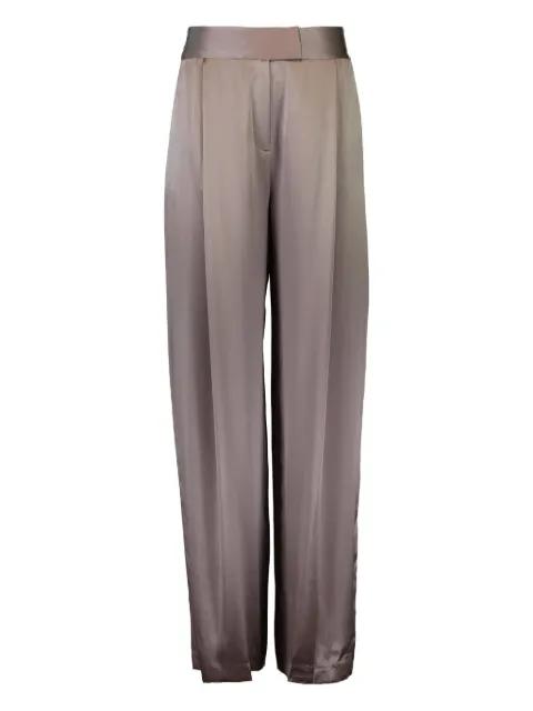 pleated satin trousers by THE SEI