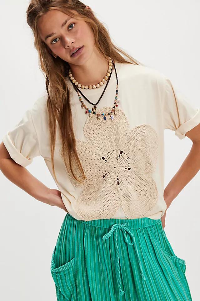 The Tales Crochet Flower Tee by THE TALES | FREE PEOPLE