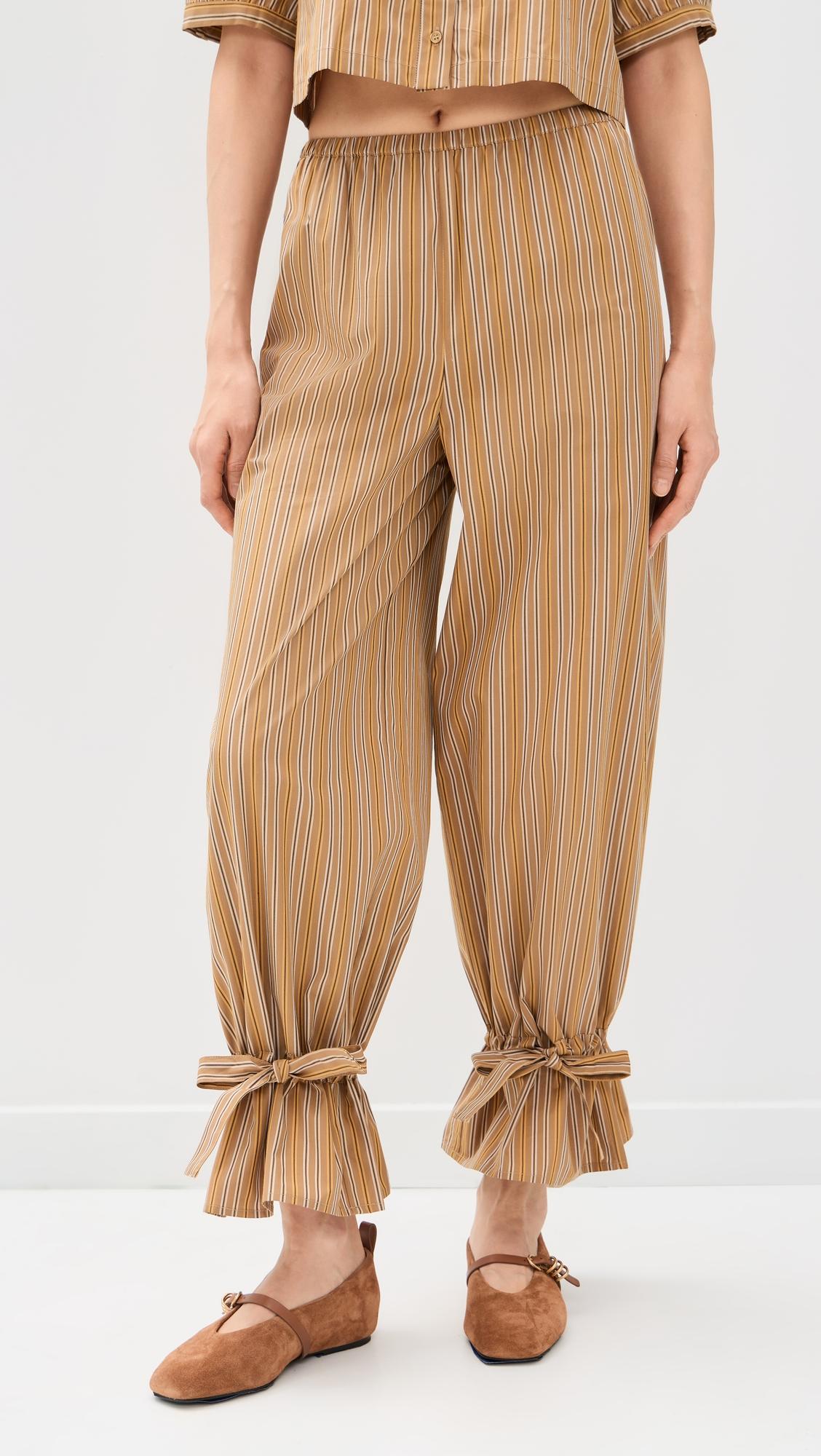 Striped Bow Balloon Trousers by THE TINY BIG SISTER