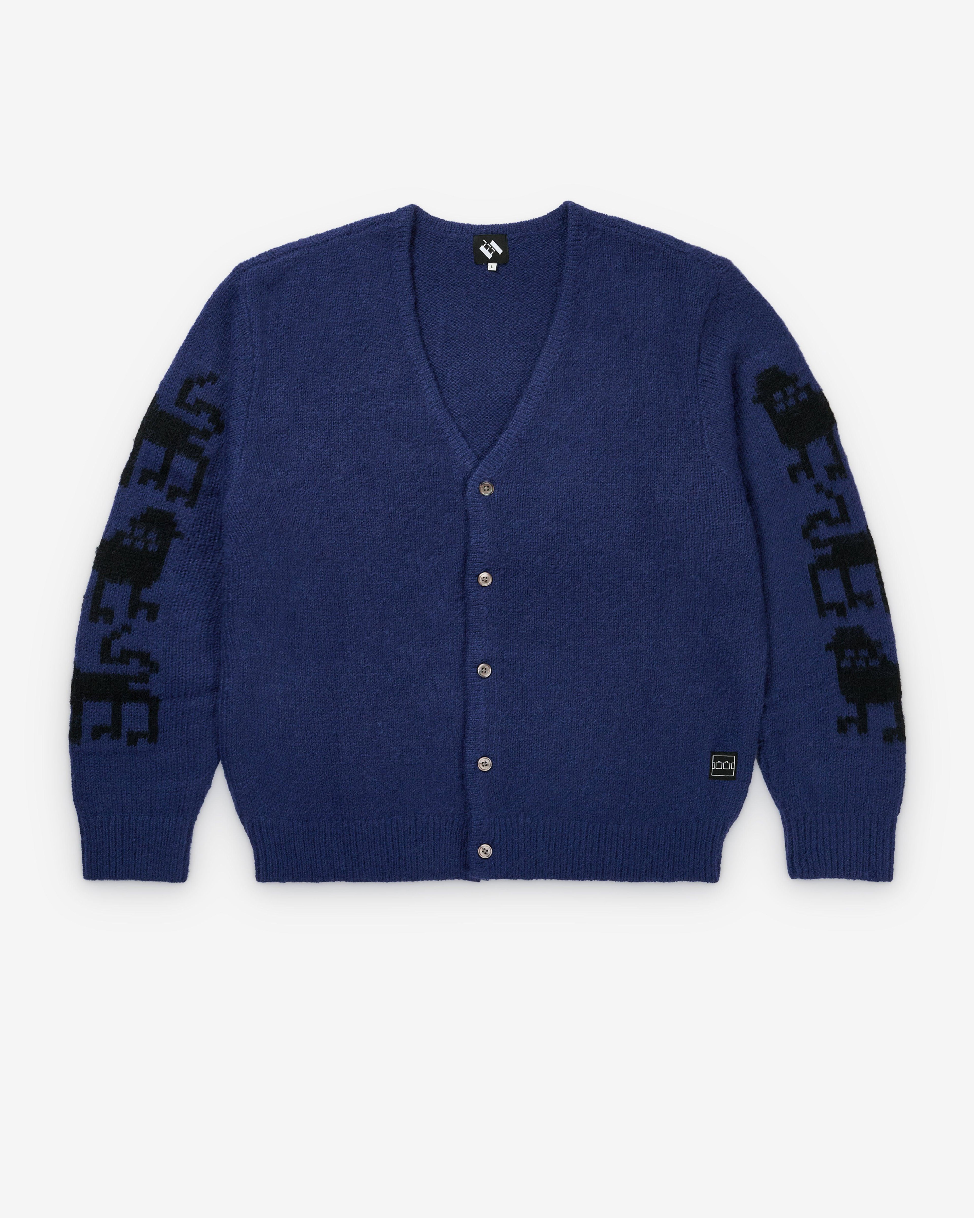 The Trilogy Tapes - Men's 3 Lions Cardigan - (Dream Blue) by THE TRILOGY TAPES