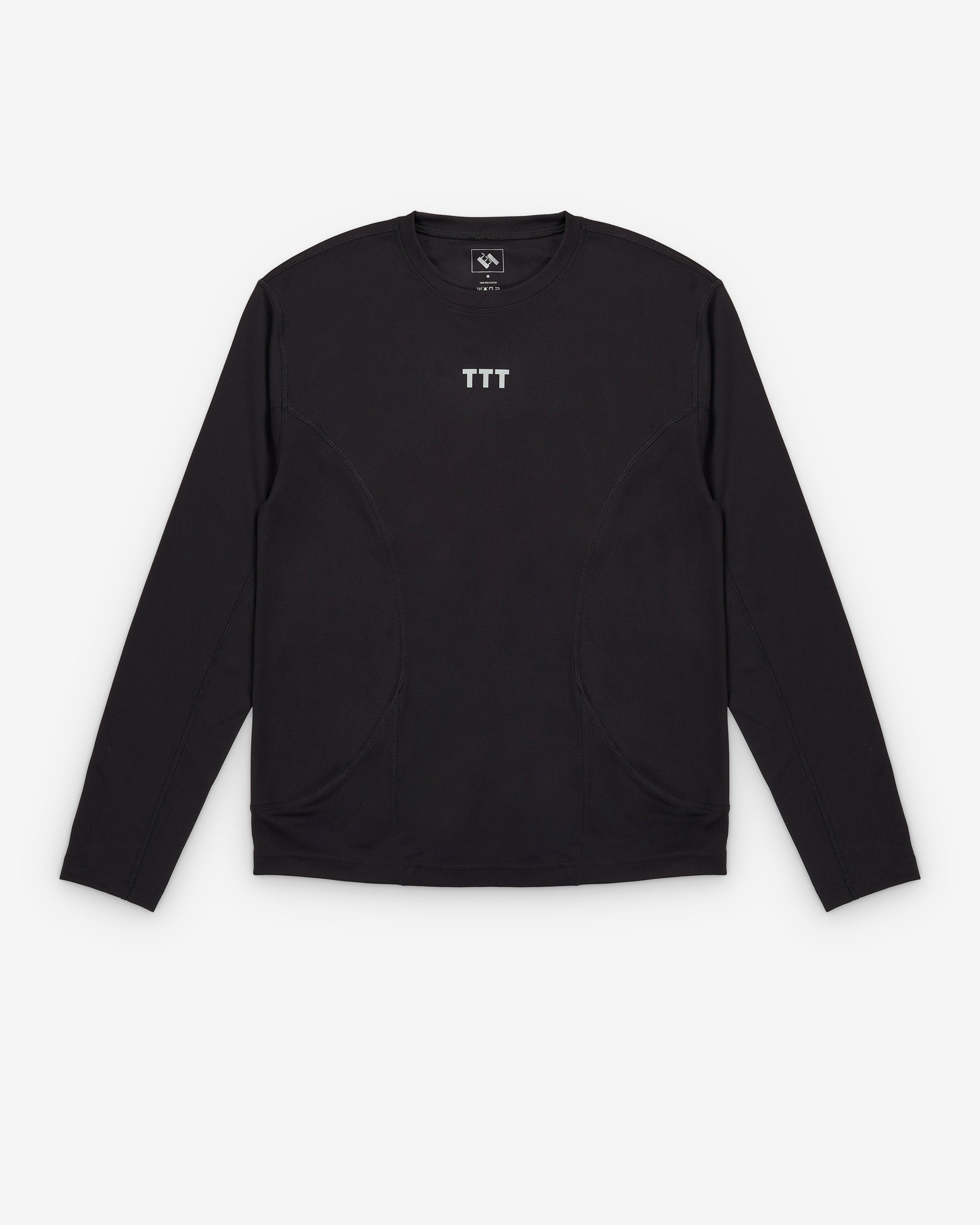 The Trilogy Tapes - Men's 3M Winter Longsleeve Running Top - (Black) by THE TRILOGY TAPES