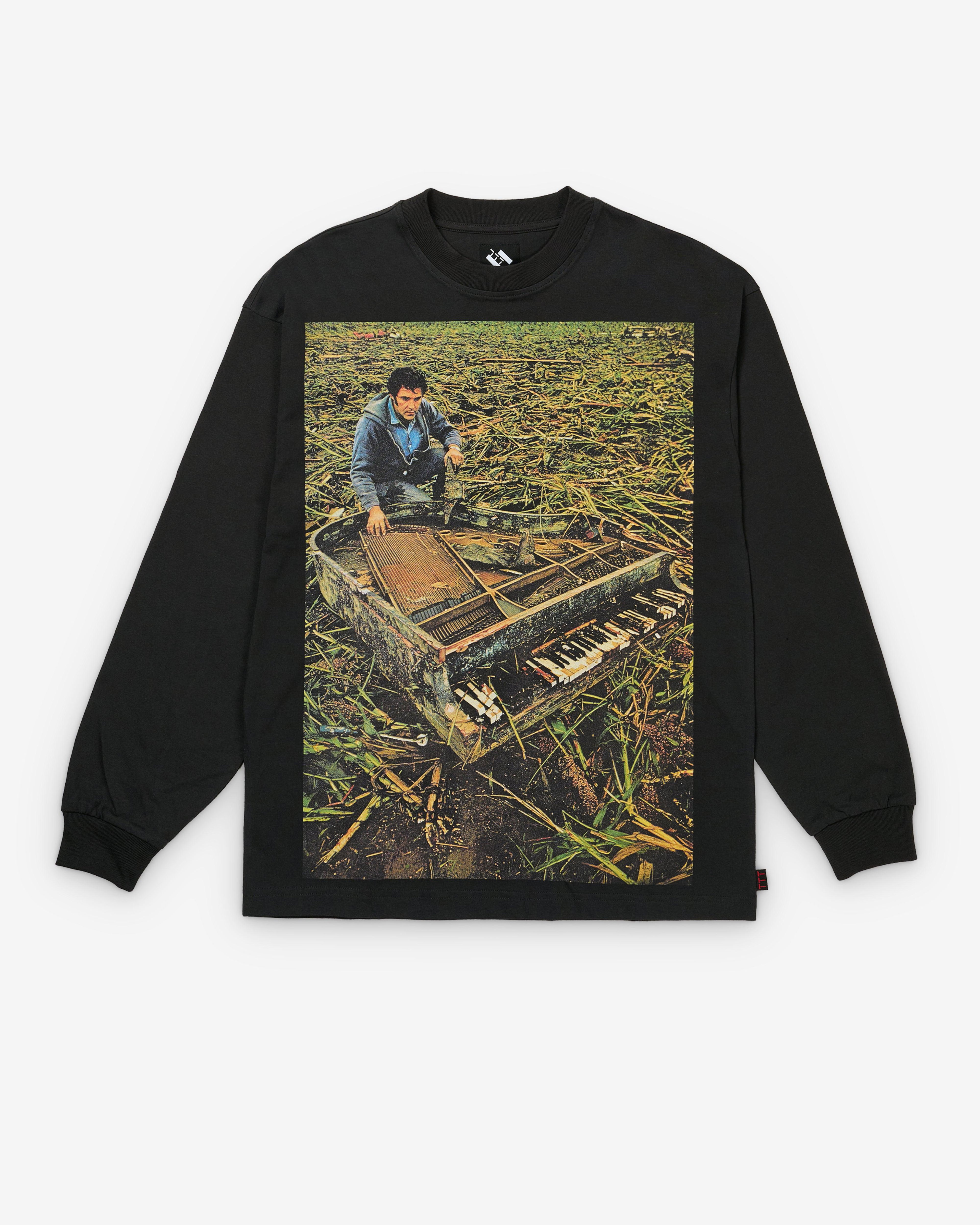 The Trilogy Tapes - Men's Piano Storm Longsleeve - (Black) by THE TRILOGY TAPES