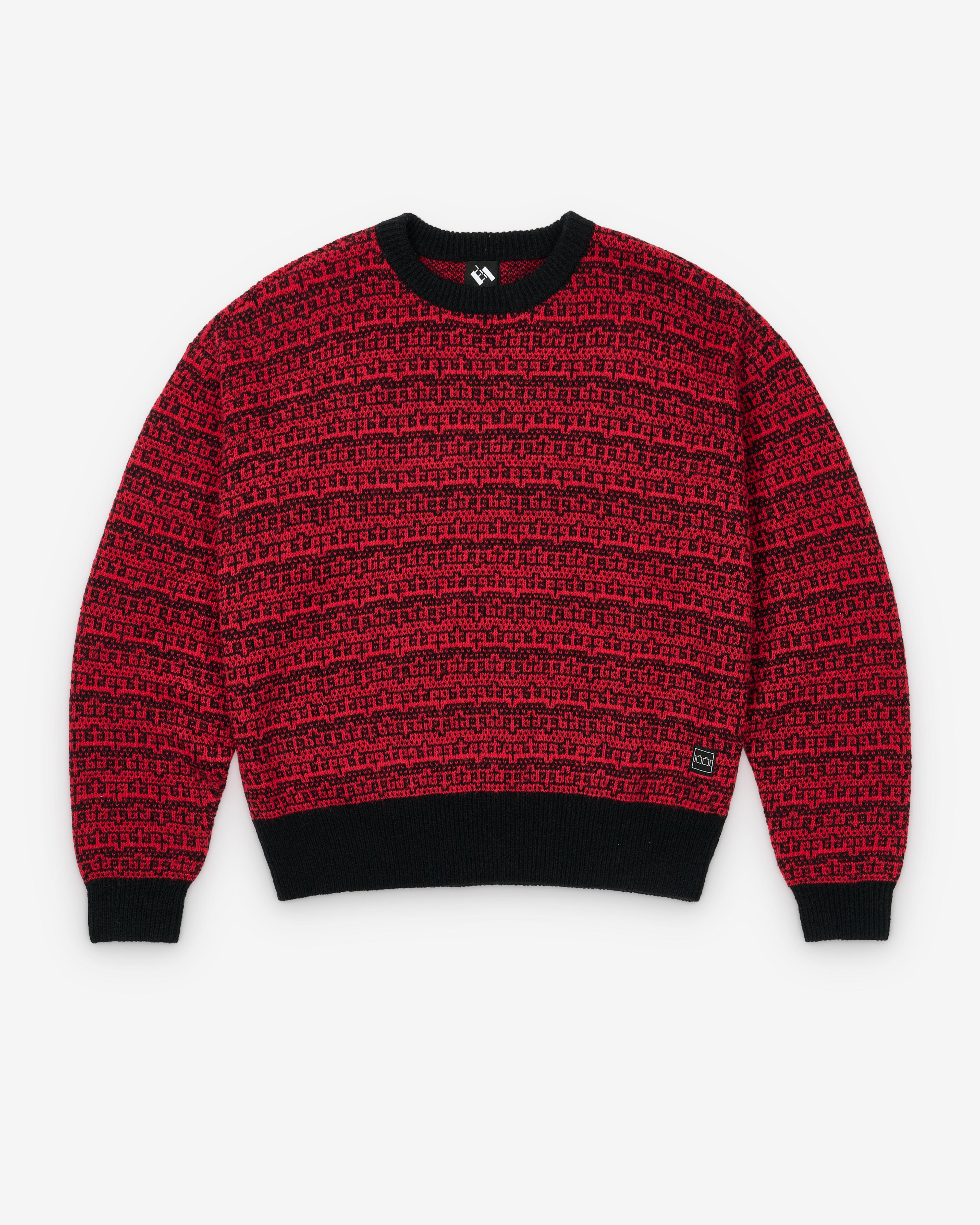 The Trilogy Tapes - Men's Shadow Multiple Knit - (Carmine) by THE TRILOGY TAPES