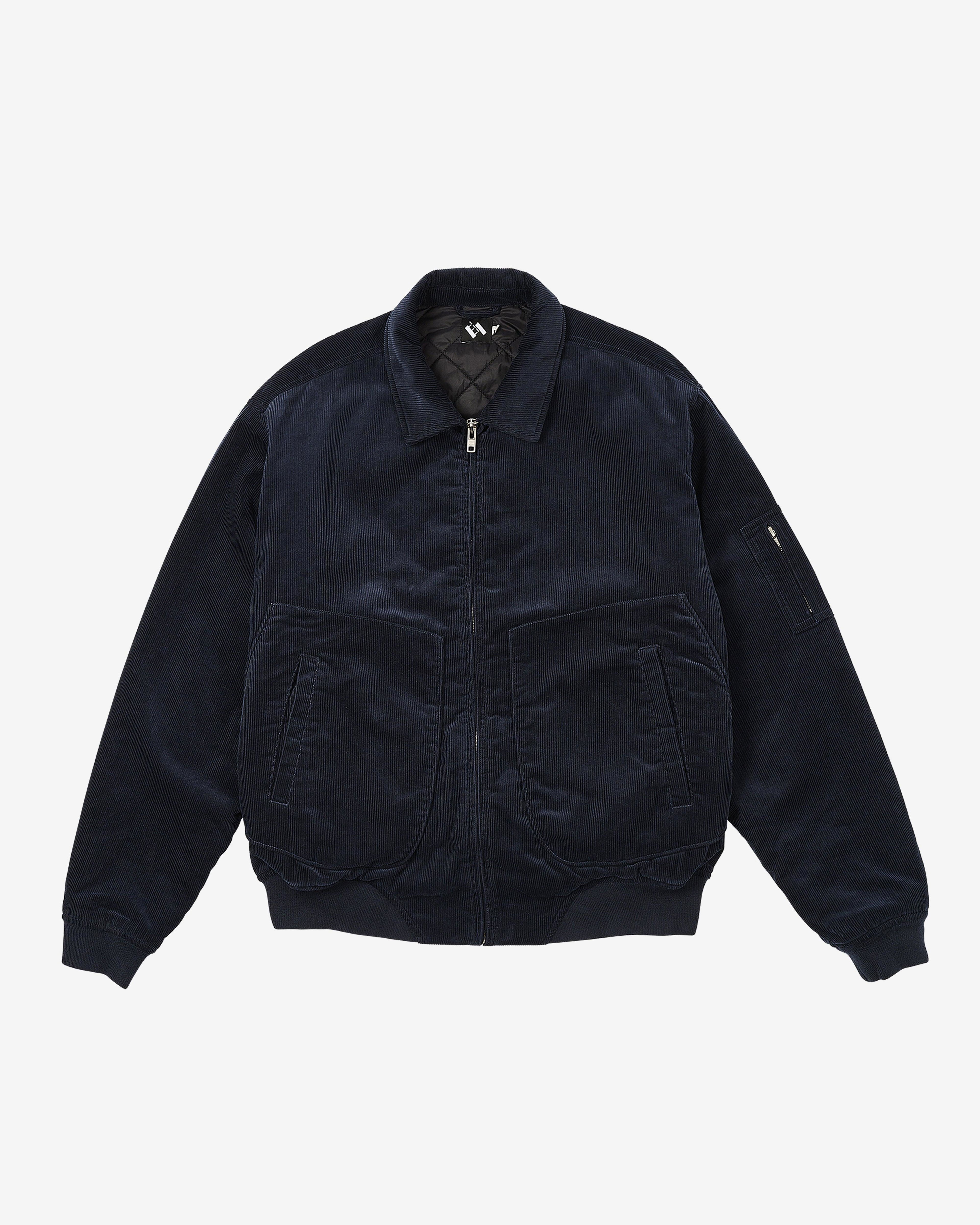 The Trilogy Tapes - Men's TTT Cord Bomber - (Navy Blue) by THE TRILOGY TAPES