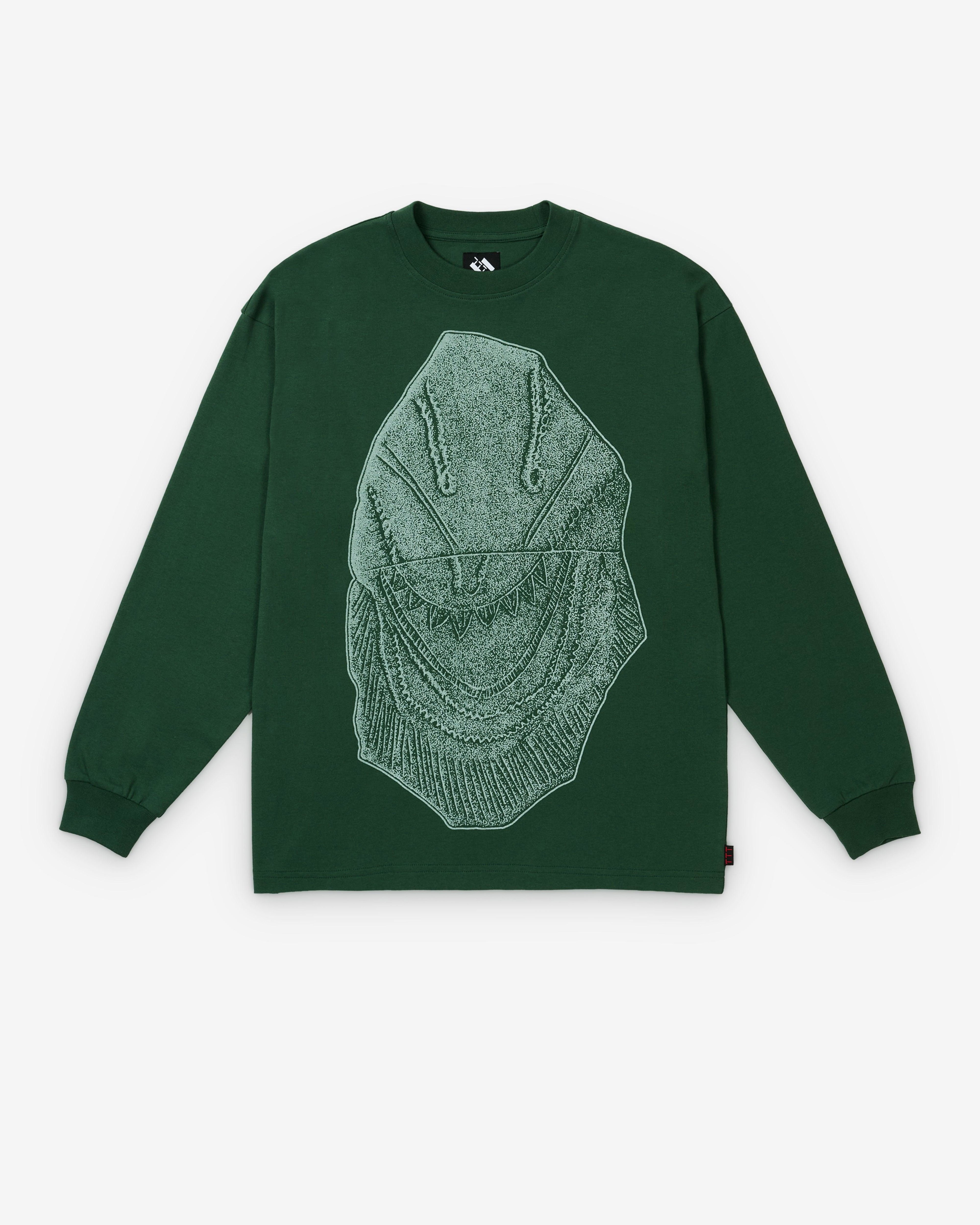 The Trilogy Tapes - Men's Visitor Longsleeve - (Green) by THE TRILOGY TAPES