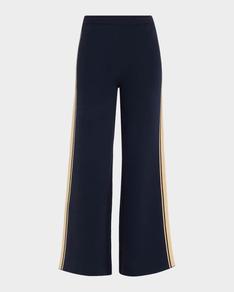 Cosmo Freya Side-Stripe Knit Wide-Leg Sweatpants by THE UPSIDE