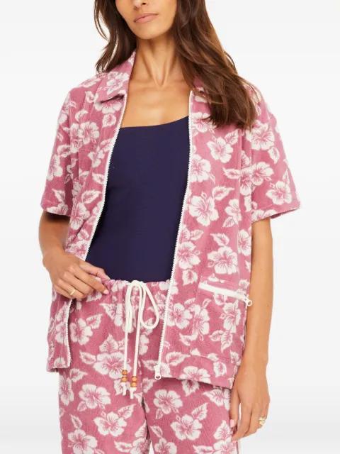 Lahaina Cabana floral zip shirt by THE UPSIDE