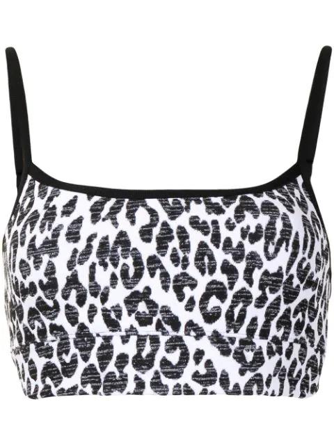 Natacha snow leopard-print sports bra by THE UPSIDE