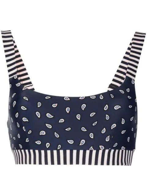 Nina paisley-print sports bra by THE UPSIDE