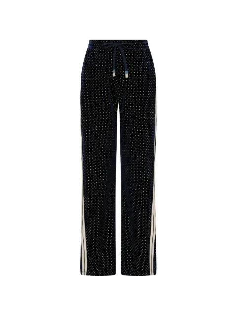 Spellbound Roma polka-dots side-stripe trousers by THE UPSIDE