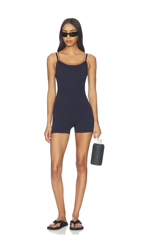 THE UPSIDE Form Seamless Jamie Bodysuit in Navy by THE UPSIDE