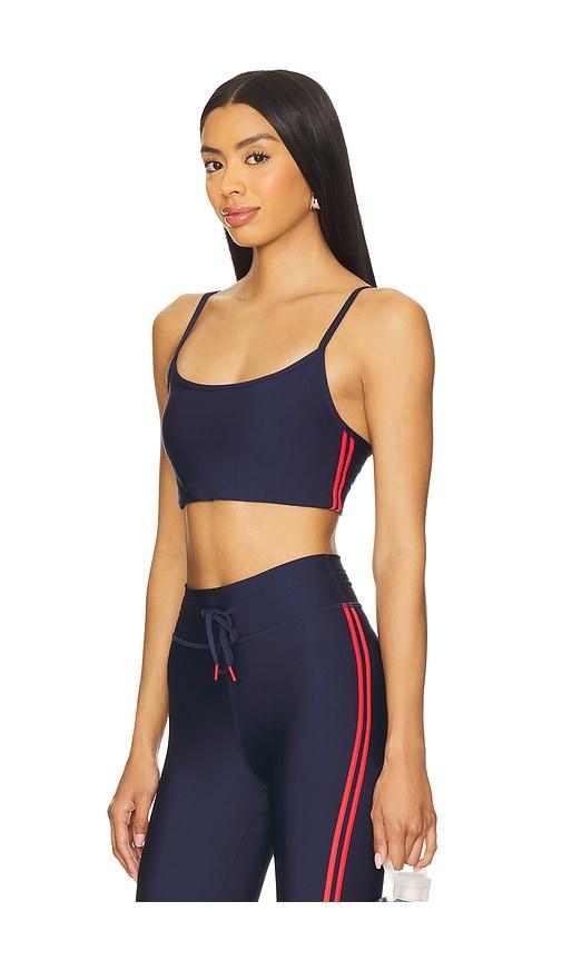 THE UPSIDE Oxford Hutton Scoop Neck Sports Bra in Navy by THE UPSIDE