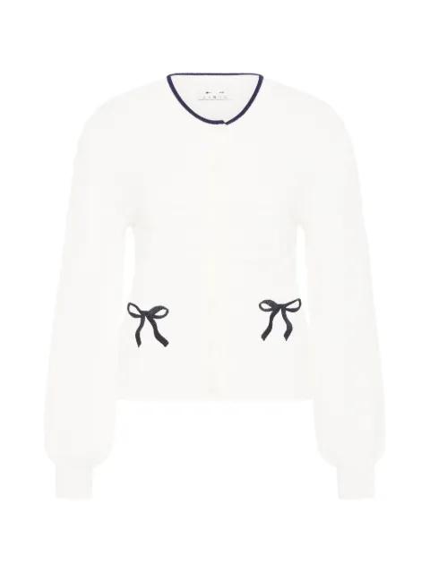 bow-detail cardigan by THE UPSIDE
