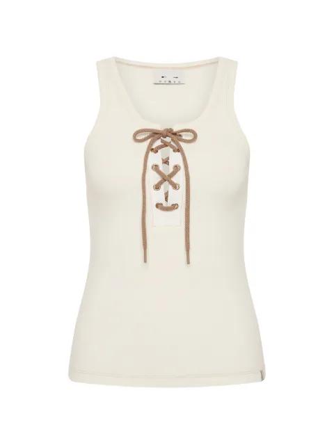 lace-up ribbed tank top by THE UPSIDE