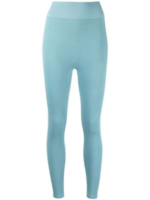 seamless striped performance leggings by THE UPSIDE