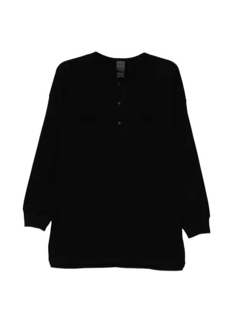 Henley-neck T-shirt by THE VIRIDI-ANNE