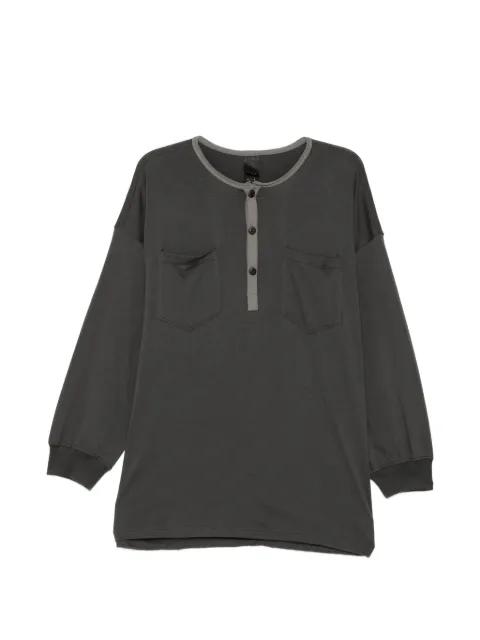 Henley-neck T-shirt by THE VIRIDI-ANNE