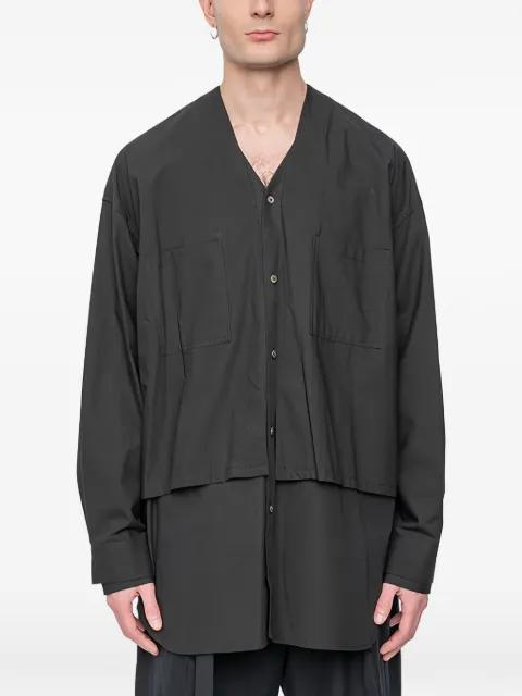 button-up chest-pocket shirt by THE VIRIDI-ANNE