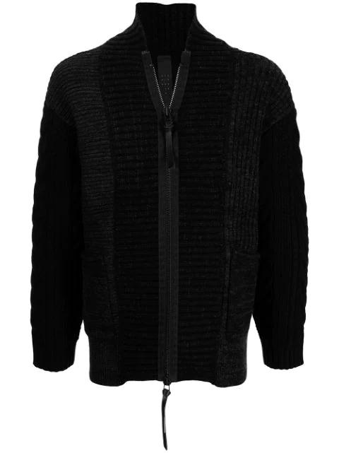 chunky-knit zip-up cardigan by THE VIRIDI-ANNE