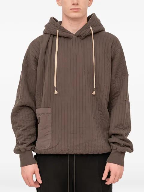 patch-pocket hoodie by THE VIRIDI-ANNE