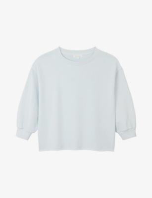 Balloon-Sleeve Relaxed-Fit Cotton Sweatshirt by THE WHITE COMPANY