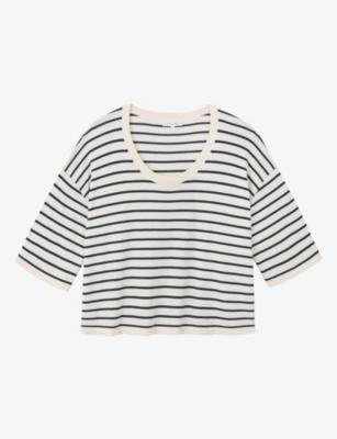 Boxy Stripe Cotton-Blend Jumper by THE WHITE COMPANY