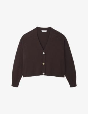 Cropped V-Neck Wool and Cashmere-Blend Cardigan by THE WHITE COMPANY