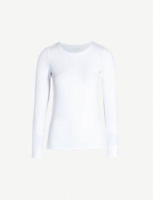 Essential long sleeve stretch-cotton top by THE WHITE COMPANY