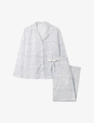 Flower Bud-Print Relaxed-Fit Cotton Pyjama Set by THE WHITE COMPANY