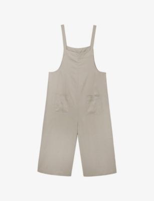 Knot-Strap Square-Neck Linen Dungarees by THE WHITE COMPANY Knot-Strap Square-Neck Linen Dungarees by THE WHITE COMPANY