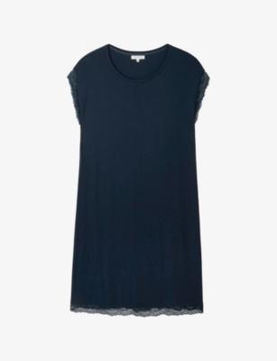 Lace-Trim Relaxed-Fit Jersey Nightdress by THE WHITE COMPANY