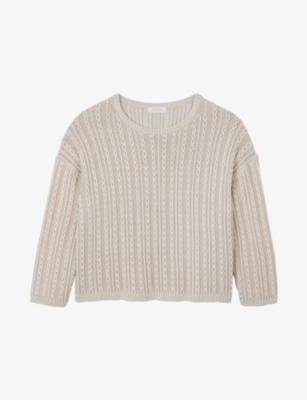 Plated Cable-Knit Cotton Jumper by THE WHITE COMPANY