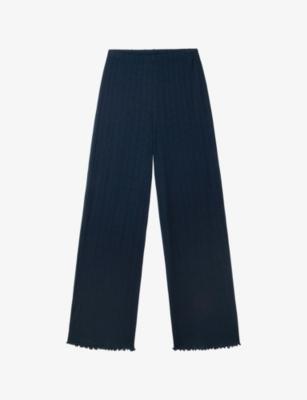 Pointelle Elasticated-Waist Stretch-Jersey Trousers by THE WHITE COMPANY