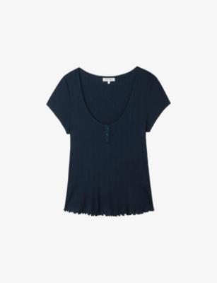 Pointelle Scoop-Neck Stretch-Jersey Pyjama Top by THE WHITE COMPANY