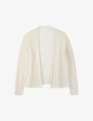 Regular-fit fine-rib linen-blend cardigan by THE WHITE COMPANY